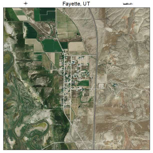 Fayette, UT air photo map