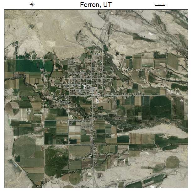 Ferron, UT air photo map