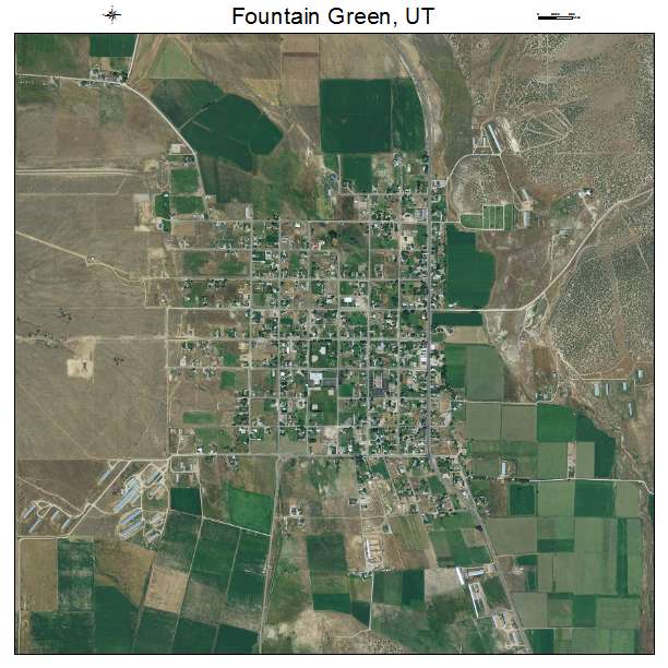 Fountain Green, UT air photo map