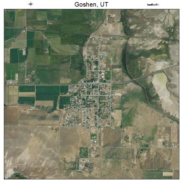 Goshen, UT air photo map