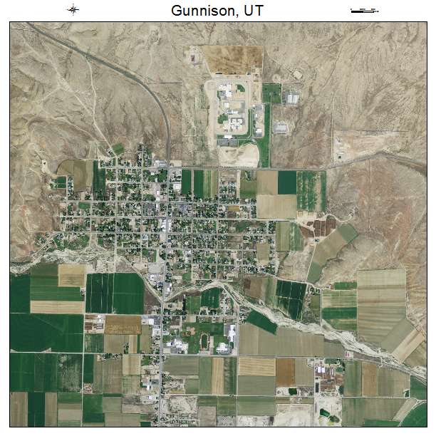 Gunnison, UT air photo map