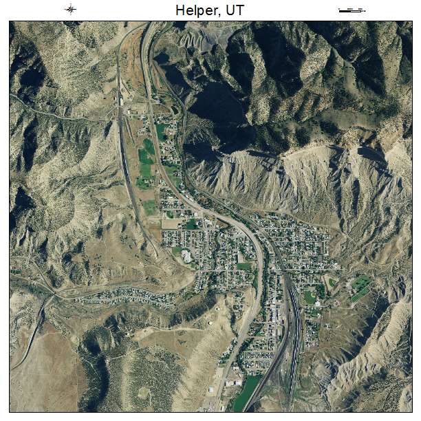 Helper, UT air photo map