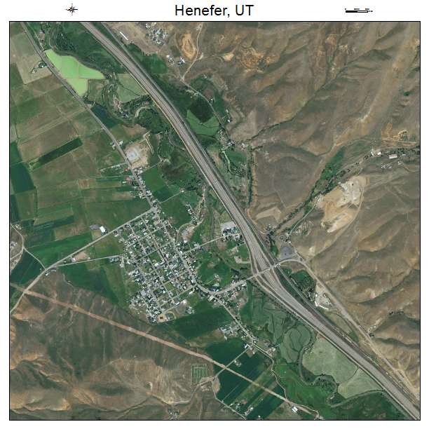 Henefer, UT air photo map