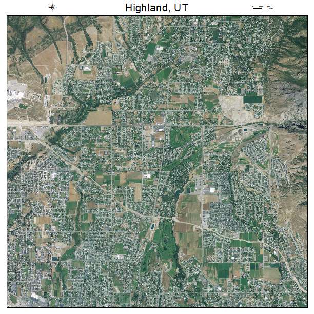 Highland, UT air photo map