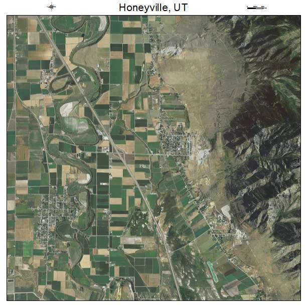 Honeyville, UT air photo map