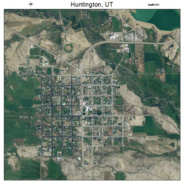Huntington, UT air photo map