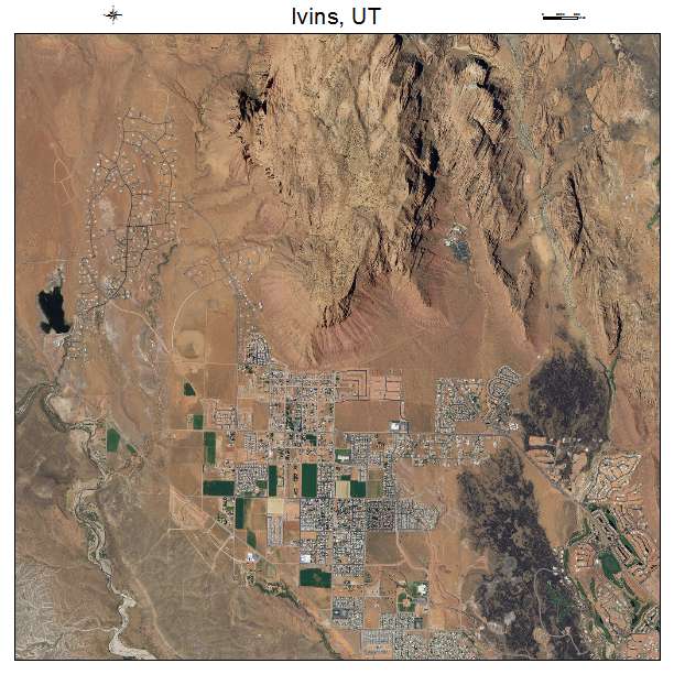 Ivins, UT air photo map