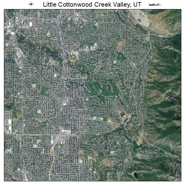 Little Cottonwood Creek Valley, UT air photo map