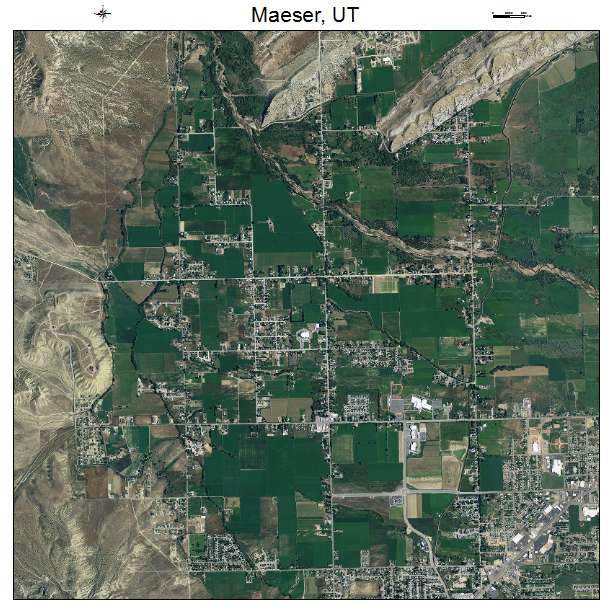 Maeser, UT air photo map