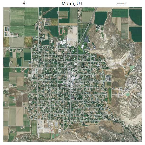 Manti, UT air photo map