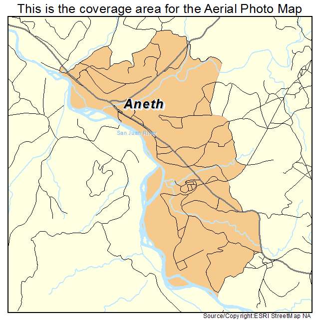 Aneth, UT location map 