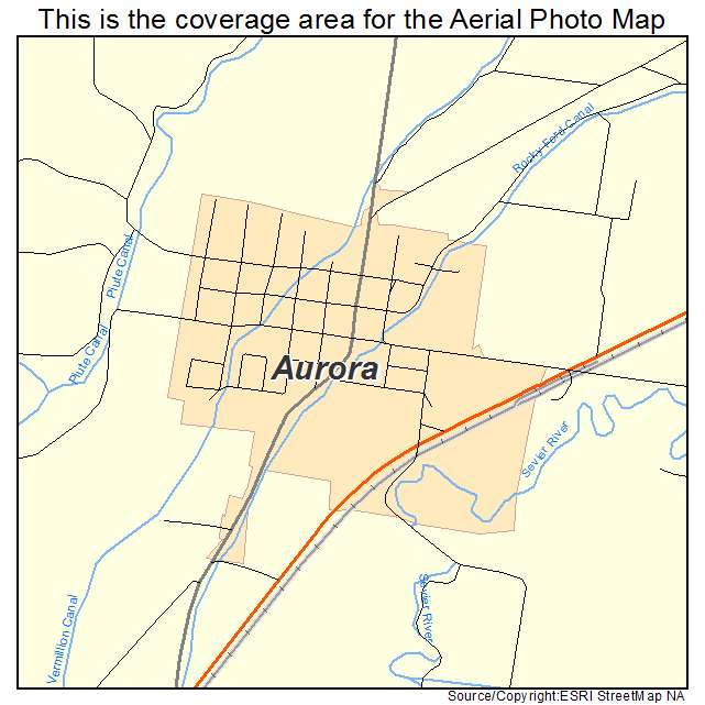 Aurora, UT location map 