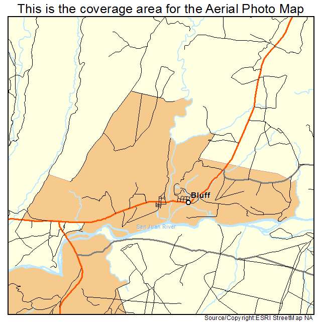 Bluff, UT location map 