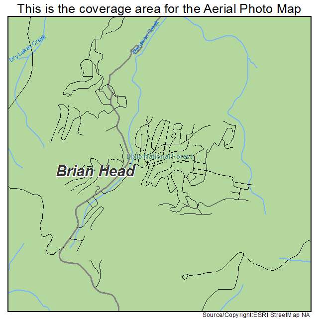 Brian Head, UT location map 