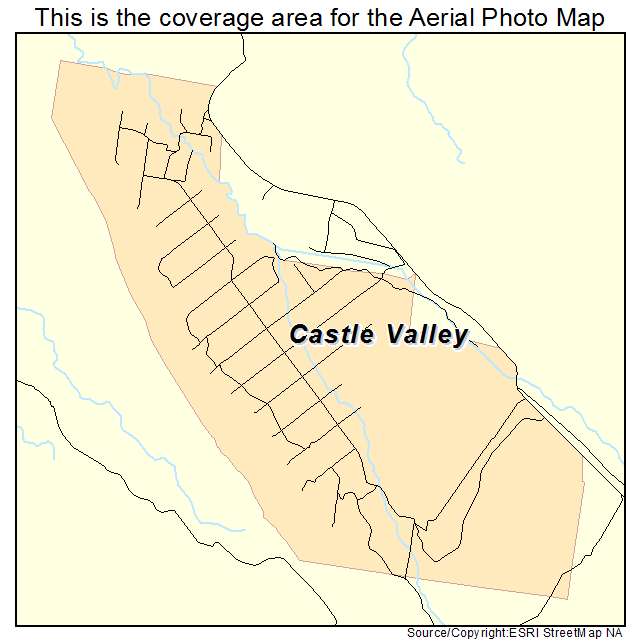 Castle Valley, UT location map 
