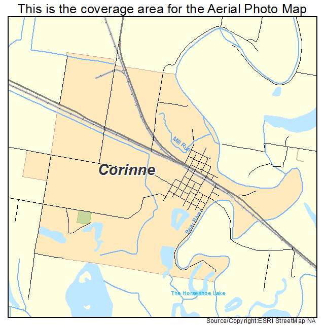 Corinne, UT location map 