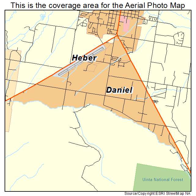 Daniel, UT location map 