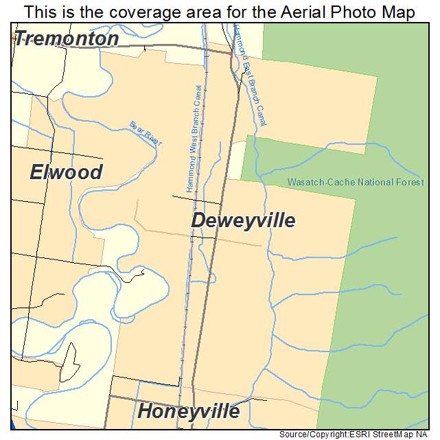 Deweyville, UT location map 