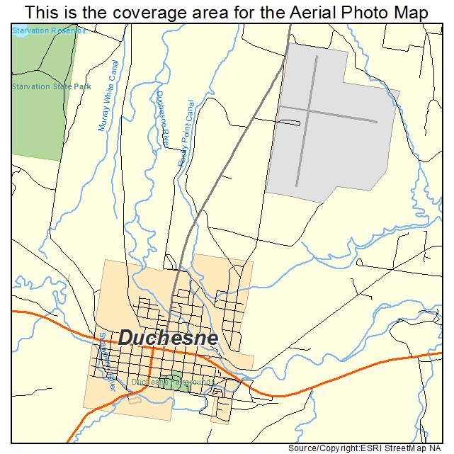 Duchesne, UT location map 