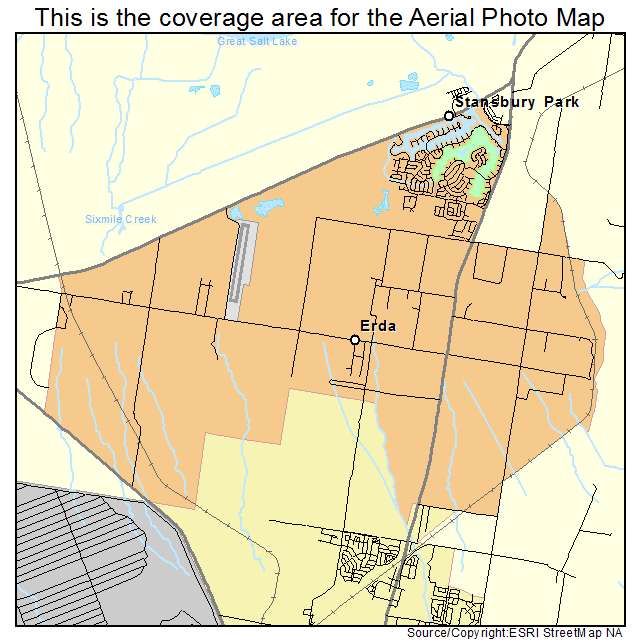 Erda, UT location map 