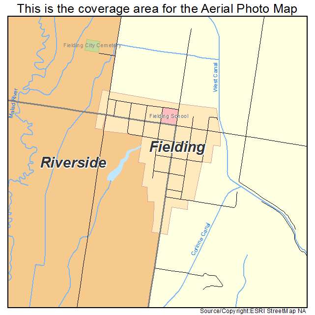 Fielding, UT location map 
