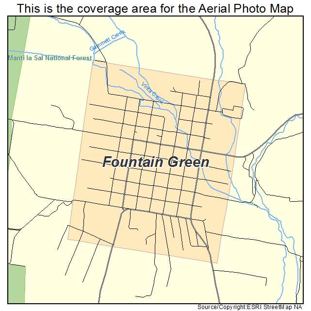 Fountain Green, UT location map 