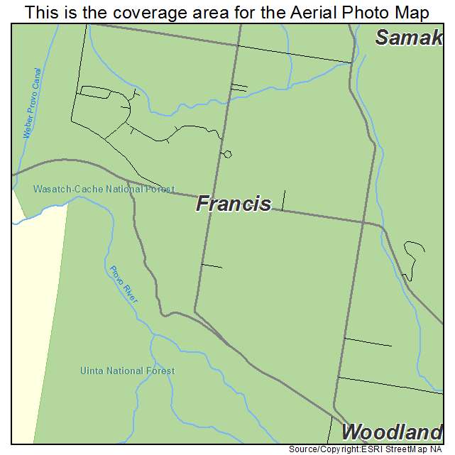 Francis, UT location map 