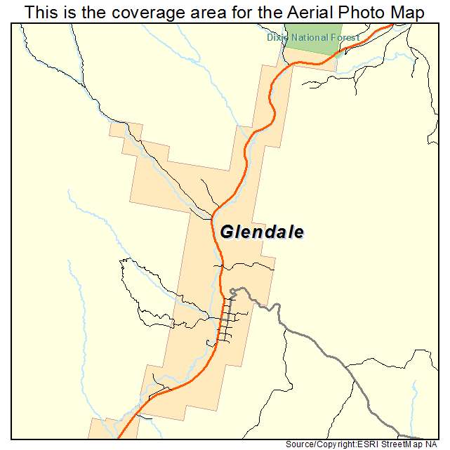 Glendale, UT location map 