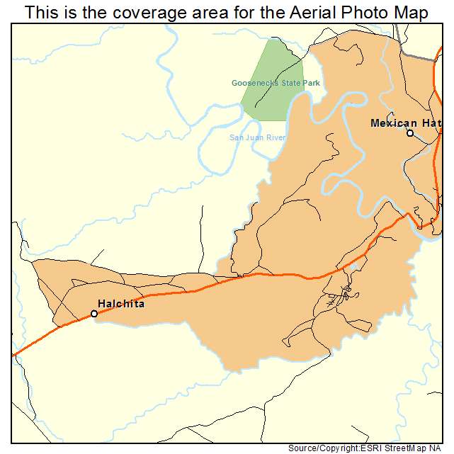 Halchita, UT location map 