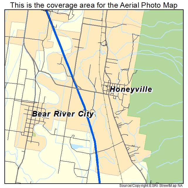 Honeyville, UT location map 