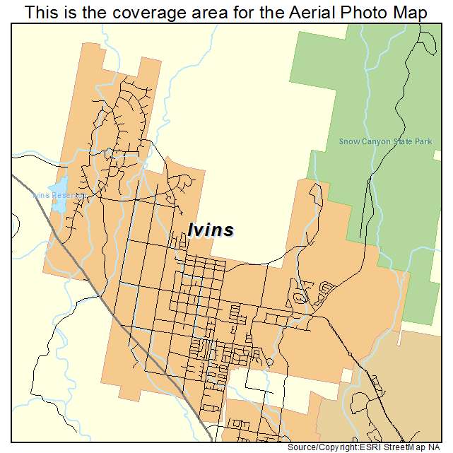 Ivins, UT location map 