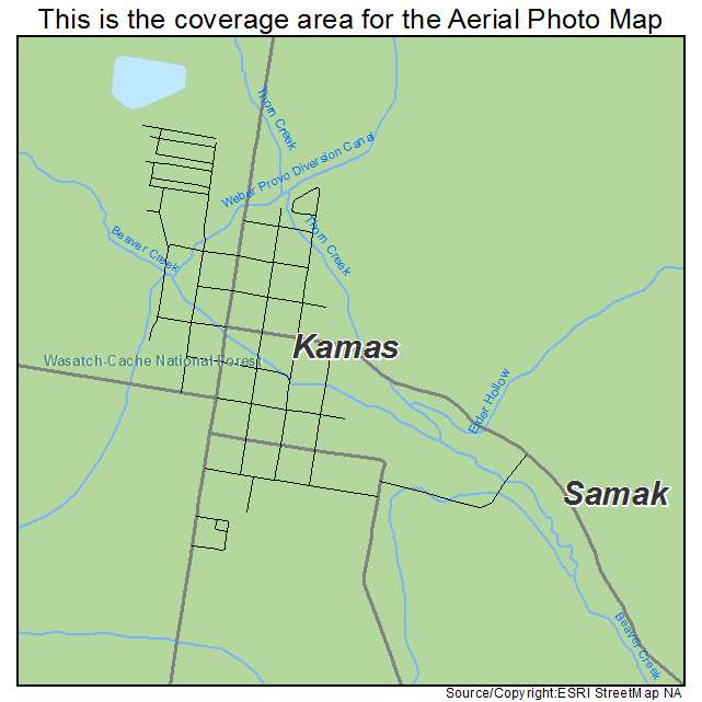 Kamas, UT location map 