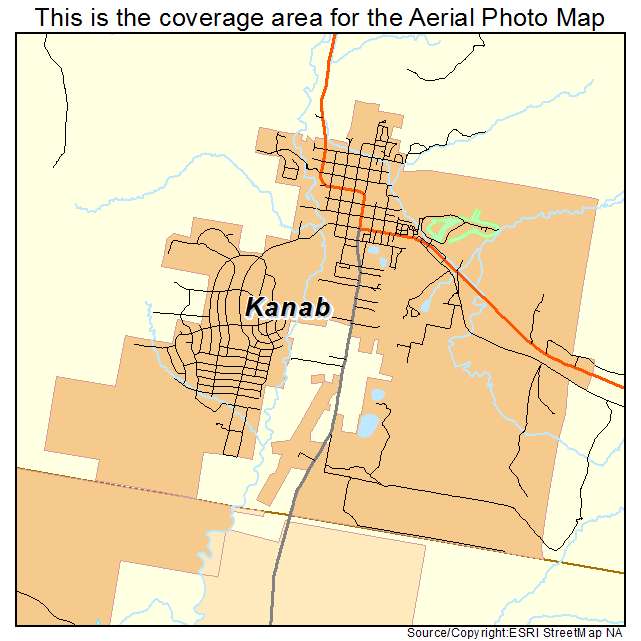 Kanab, UT location map 