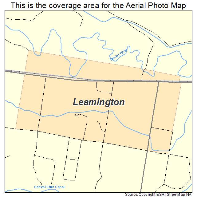 Leamington, UT location map 