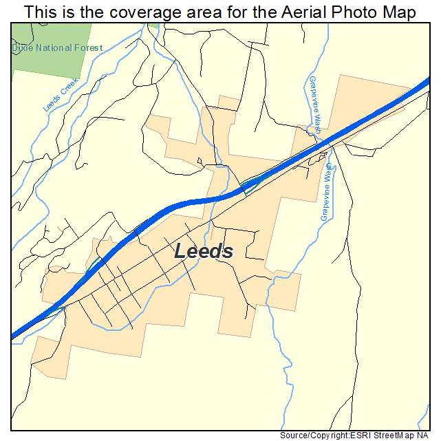 Leeds, UT location map 