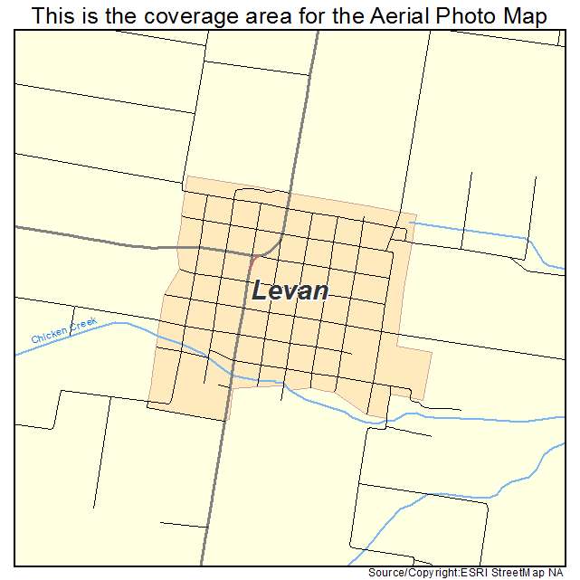 Levan, UT location map 
