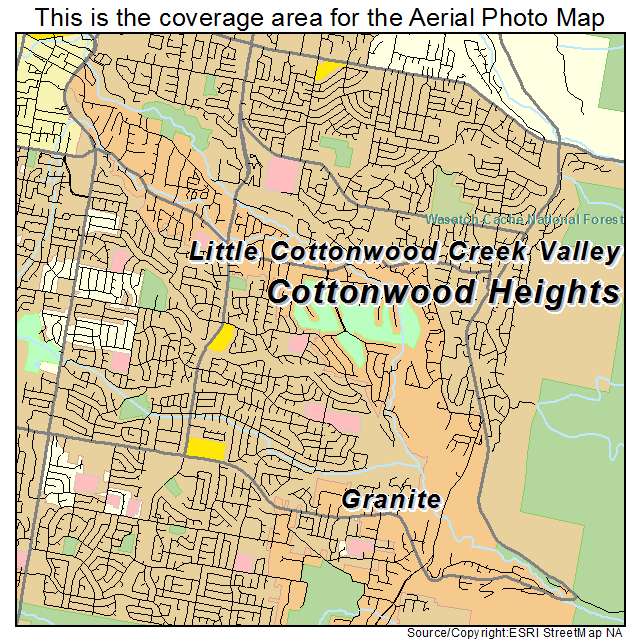 Little Cottonwood Creek Valley, UT location map 