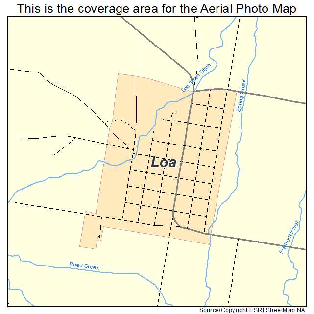 Loa, UT location map 