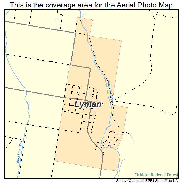 Lyman, UT location map 