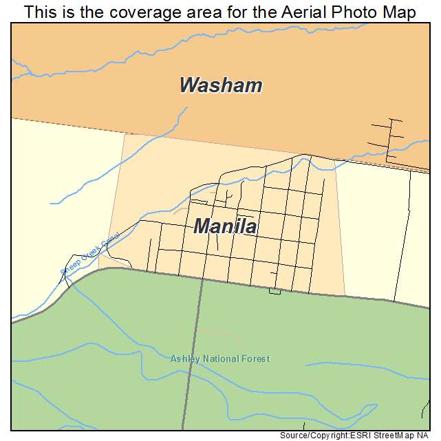 Manila, UT location map 