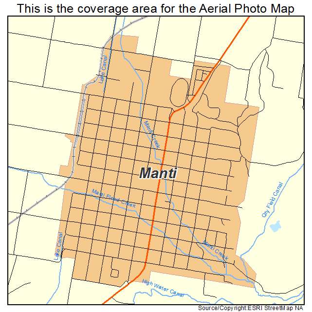 Manti, UT location map 