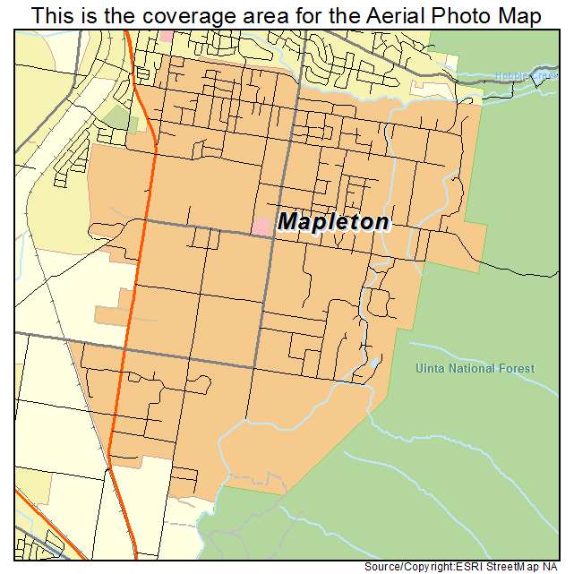 Mapleton, UT location map 