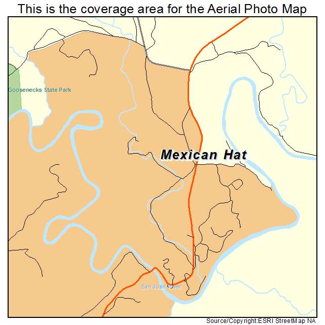 Mexican Hat, UT location map 