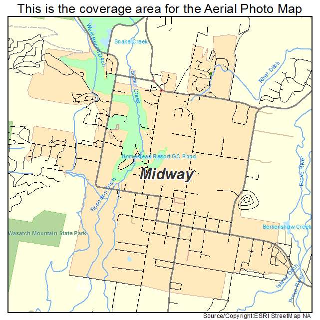 Midway, UT location map 