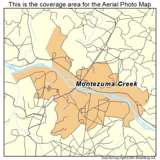 Montezuma Creek, UT location map 