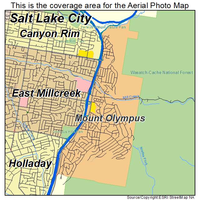 Mount Olympus, UT location map 