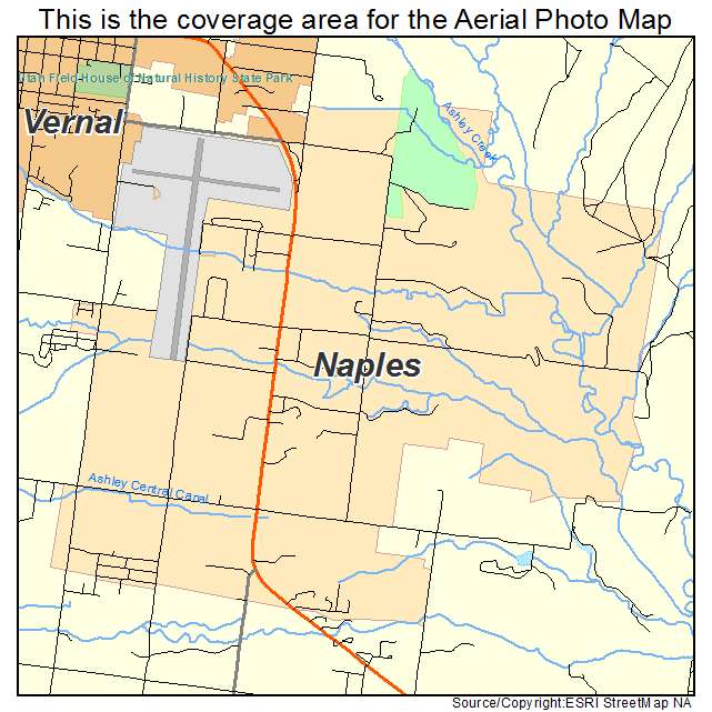 Naples, UT location map 