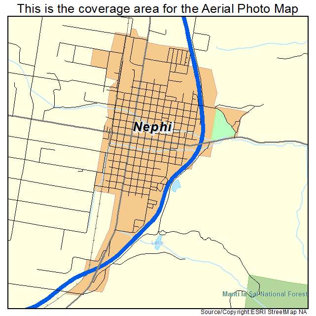 Nephi, UT location map 