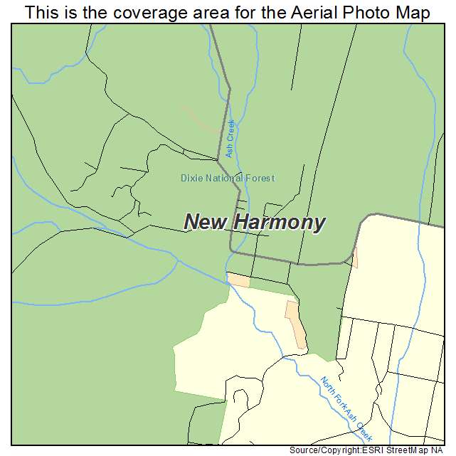New Harmony, UT location map 