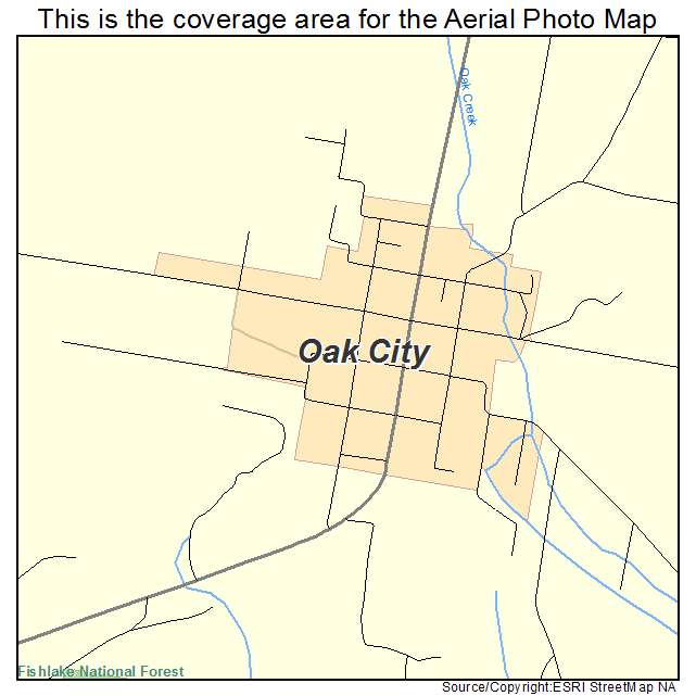 Oak City, UT location map 
